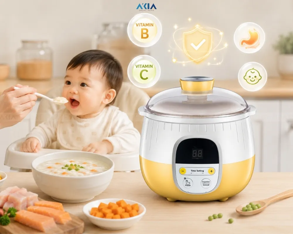 Nồi Nấu Chậm Bear Sube001 0.8L 21 Nồi Nấu Chậm Bear Sube001 0.8L - Akia Smart Home