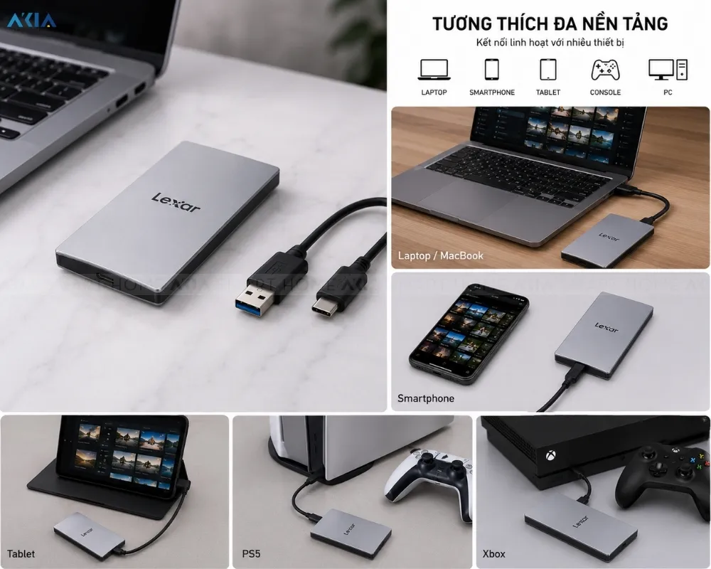 Ổ Cứng Lexar Es3 Ssd 1Tb Usb Gen2 Portable Ssd External Solid 17 Ổ Cứng Lexar Es3 Ssd 1Tb Usb Gen2 Portable Ssd External Solid - Akia Smart Home