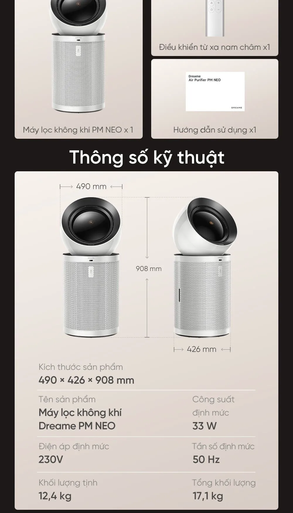 Máy Lọc Không Khí Dreame Pm Neo 32 Máy Lọc Không Khí Dreame Pm Neo - Akia Smart Home