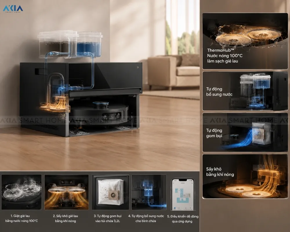 Robot Hút Bụi Lau Nhà Dreame X60 Master 20 Robot Hút Bụi Lau Nhà Dreame X60 Master - Akia Smart Home
