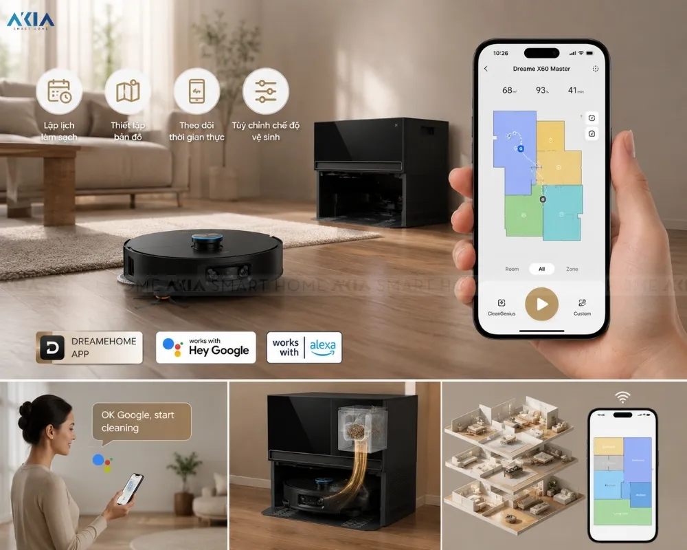 Robot Hút Bụi Lau Nhà Dreame X60 Master 23 Robot Hút Bụi Lau Nhà Dreame X60 Master - Akia Smart Home
