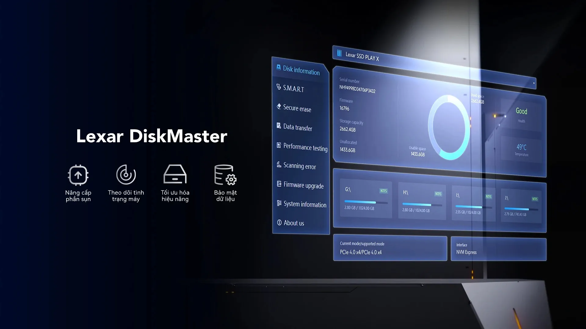 Ssd Lexar Play X 1Tb M.2 Pcie Gen4 X4 Nvme Lnmplyx001T-Rnnng 17 Ssd Lexar Play X 1Tb M.2 Pcie Gen4 X4 Nvme Lnmplyx001T-Rnnng - Akia Smart Home