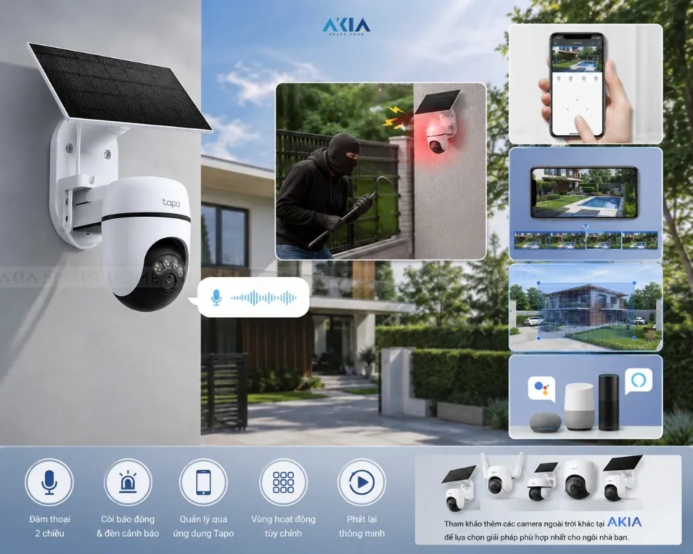 Camera An Ninh Quay Quét Năng Lượng Mặt Trời Tapo C610 Kit 14 Camera An Ninh Quay Quét Năng Lượng Mặt Trời Tapo C610 Kit - Akia Smart Home