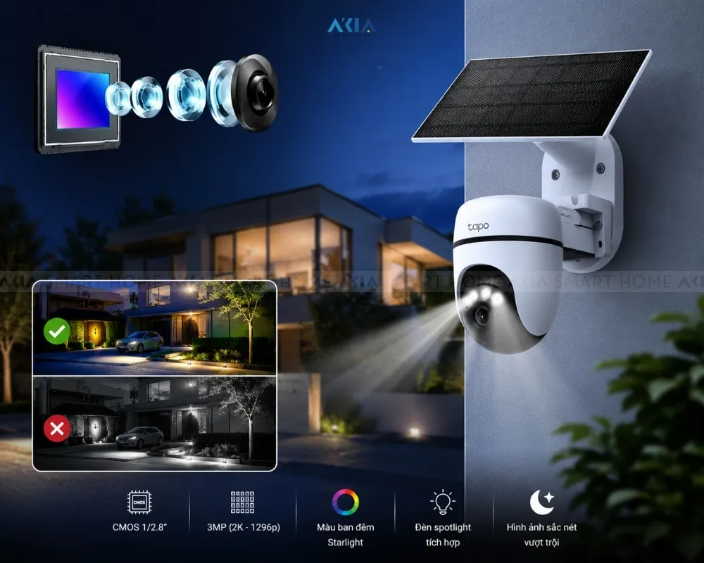 Camera An Ninh Quay Quét Năng Lượng Mặt Trời Tapo C610 Kit 10 Camera An Ninh Quay Quét Năng Lượng Mặt Trời Tapo C610 Kit - Akia Smart Home