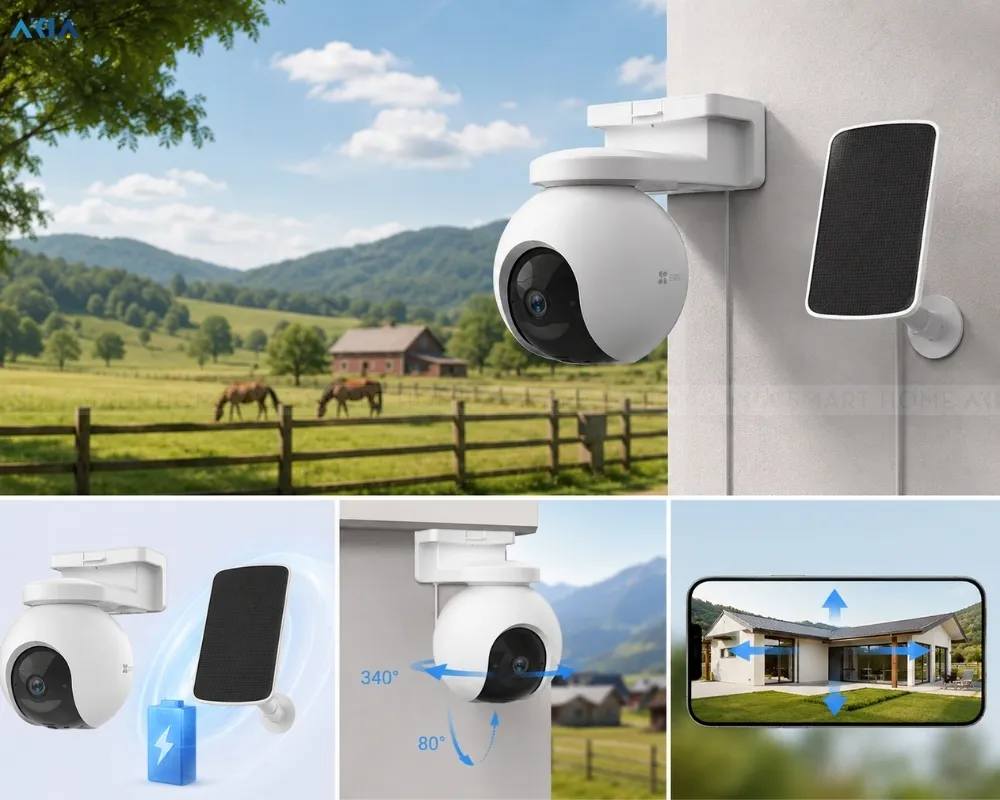 Camera Ngoài Trời 4G Ezviz Eb8 2K &Amp; Tấm Pin Solarpanele 11 Camera Ngoài Trời 4G Ezviz Eb8 2K &Amp; Tấm Pin Solarpanele - Akia Smart Home
