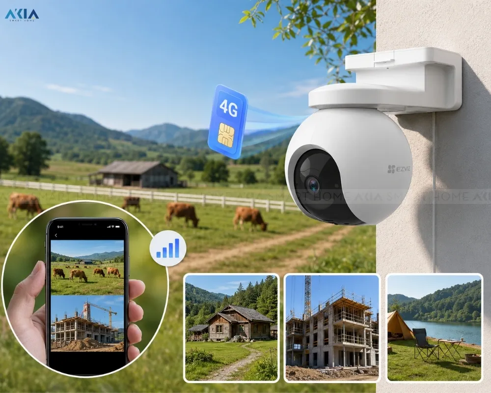 Camera Ngoài Trời 4G Ezviz Eb8 2K &Amp; Tấm Pin Solarpanele 12 Camera Ngoài Trời 4G Ezviz Eb8 2K &Amp; Tấm Pin Solarpanele - Akia Smart Home