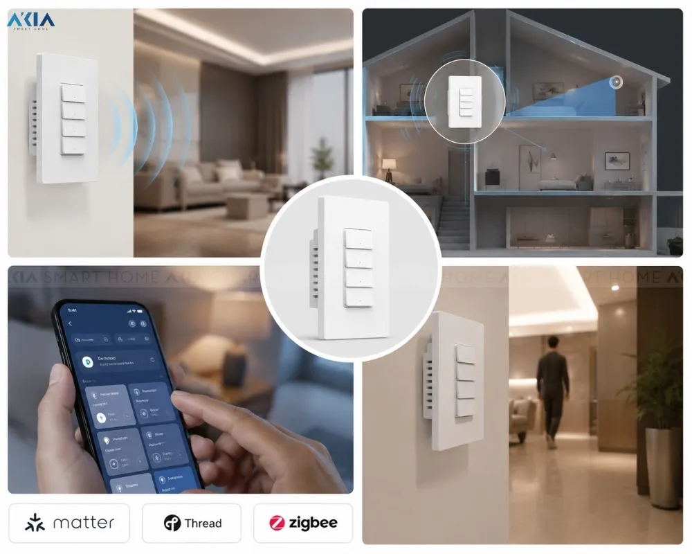 Công Tắc Cảm Biến Hiện Diện Aqara H2 Ws-K22D 28 Công Tắc Cảm Biến Hiện Diện Aqara H2 – Presence Switch H2 Us Ws-K22D - Akia Smart Home