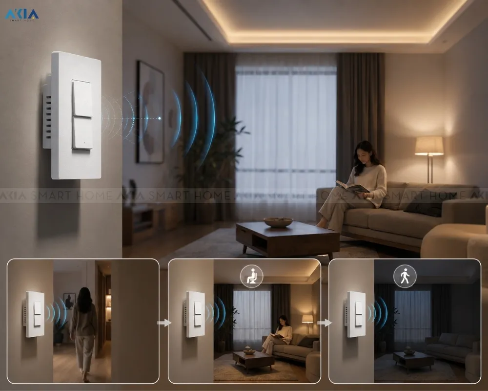 Công Tắc Cảm Biến Hiện Diện Aqara H2 Ws-K22D 29 Công Tắc Cảm Biến Hiện Diện Aqara H2 – Presence Switch H2 Us Ws-K22D - Akia Smart Home