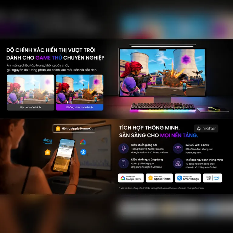 Đèn kẹp màn hình Yeelight LED Screen Light Bar Libra 2 – Hỗ trợ Homekit - AKIA Smart Home