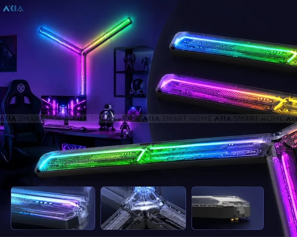 Đèn Led Dán Tường Govee Gaming Wall Light H6063 24 Đèn Led Dán Tường Govee Gaming Wall Light H6063 - Akia Smart Home