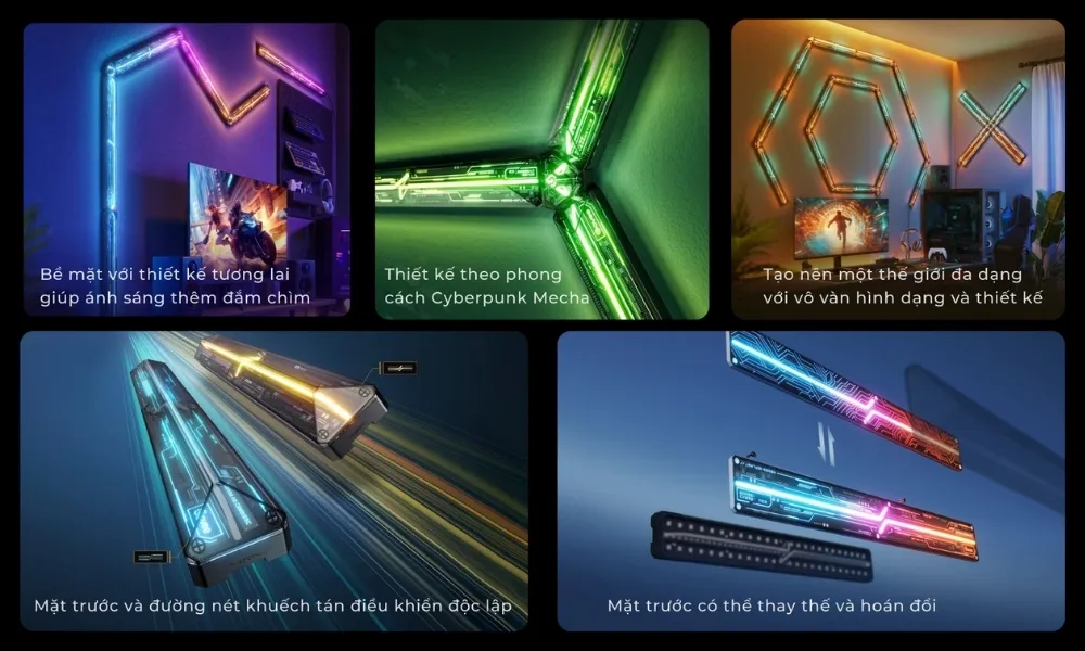Đèn Led Dán Tường Govee Gaming Wall Light H6063 29 Đèn Led Dán Tường Govee Gaming Wall Light H6063 - Akia Smart Home