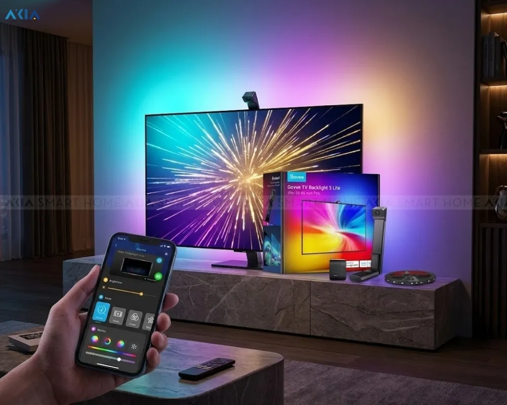 Đèn Led Dây Govee Tv Backlight 3 Lite H6097 (40-50Inch) 14 Đèn Led Dây Govee Tv Backlight 3 Lite H6097 (40″-50″) - Akia Smart Home