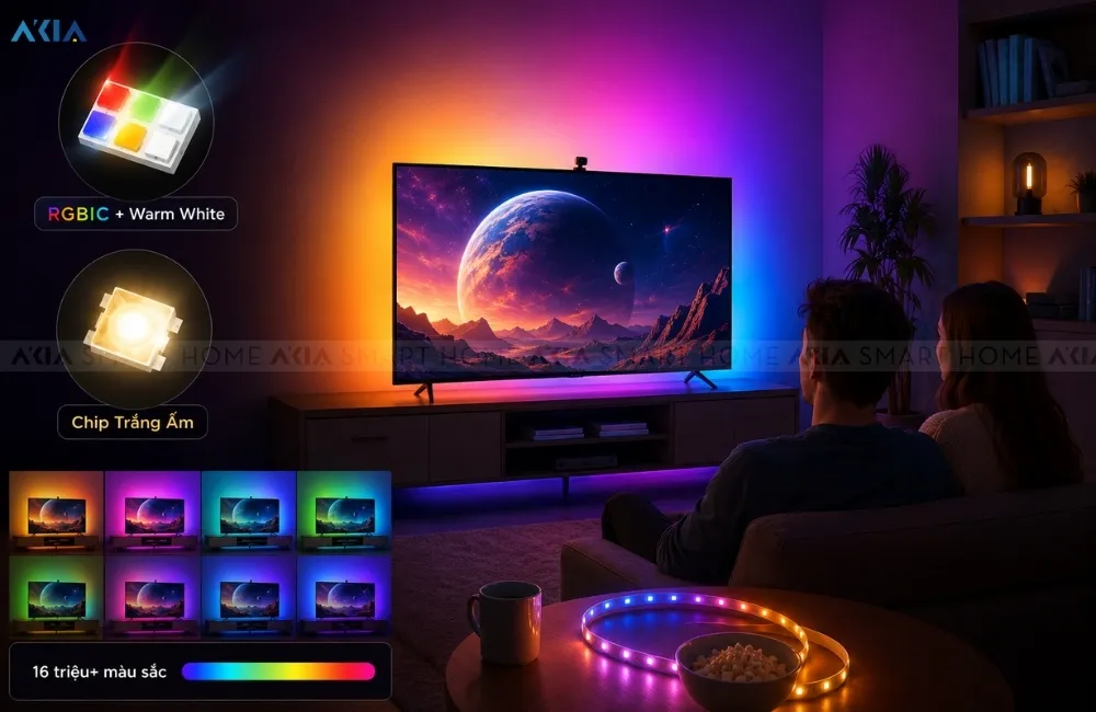 Đèn Led Dây Govee Tv Backlight 3 Lite H6097 (40-50Inch) 11 Đèn Led Dây Govee Tv Backlight 3 Lite H6097 (40″-50″) - Akia Smart Home