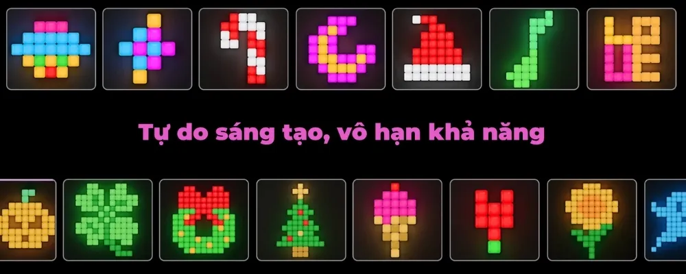 Đèn Led Trang Trí Tường Govee Mini Panel Lights H6069 12 Đèn Led Trang Trí Tường Govee Mini Panel Lights H6069 - Akia Smart Home