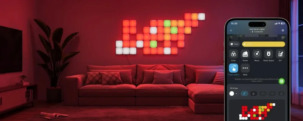Đèn Led Trang Trí Tường Govee Mini Panel Lights H6069 15 Đèn Led Trang Trí Tường Govee Mini Panel Lights H6069 - Akia Smart Home