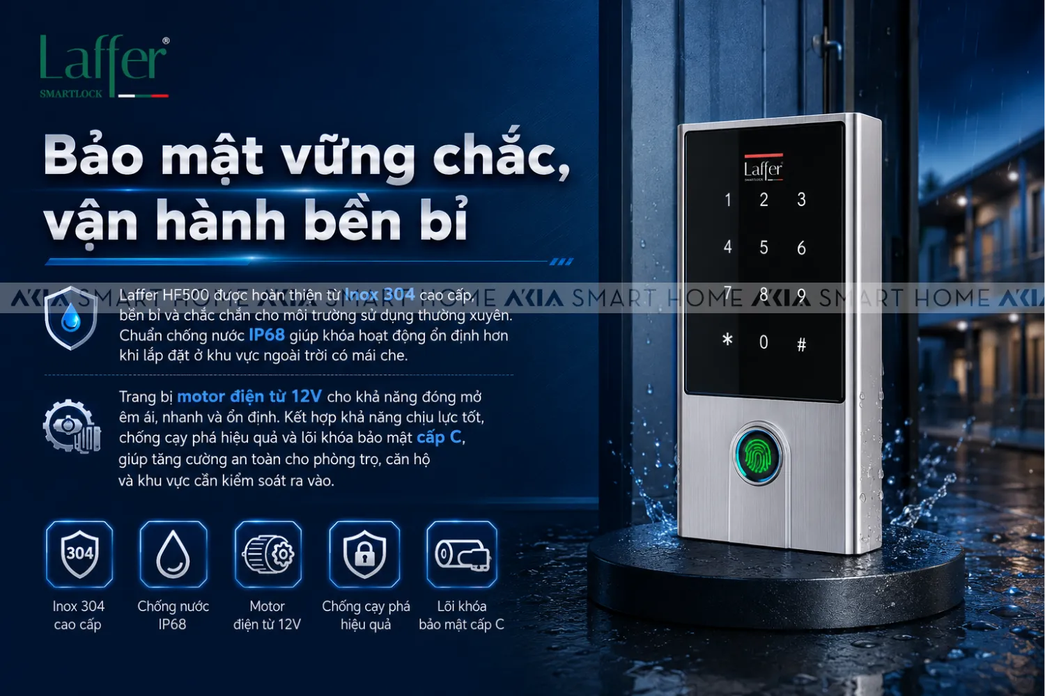 Hệ Thống Kiểm Soát Cửa Thông Minh Laffer Hf500 12 Hệ Thống Kiểm Soát Cửa Thông Minh Laffer Hf500 - Akia Smart Home