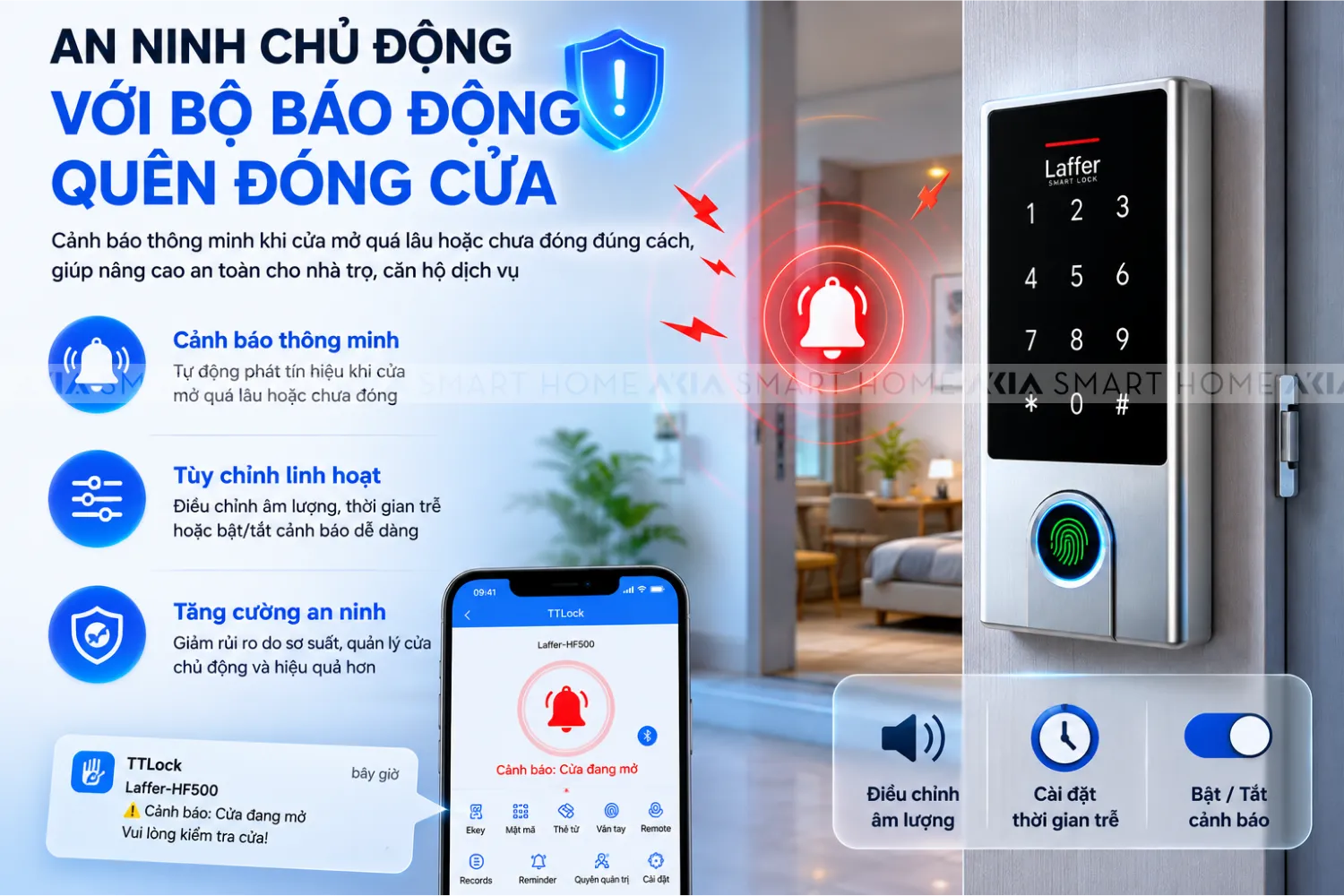 Hệ Thống Kiểm Soát Cửa Thông Minh Laffer Hf500 19 Hệ Thống Kiểm Soát Cửa Thông Minh Laffer Hf500 - Akia Smart Home