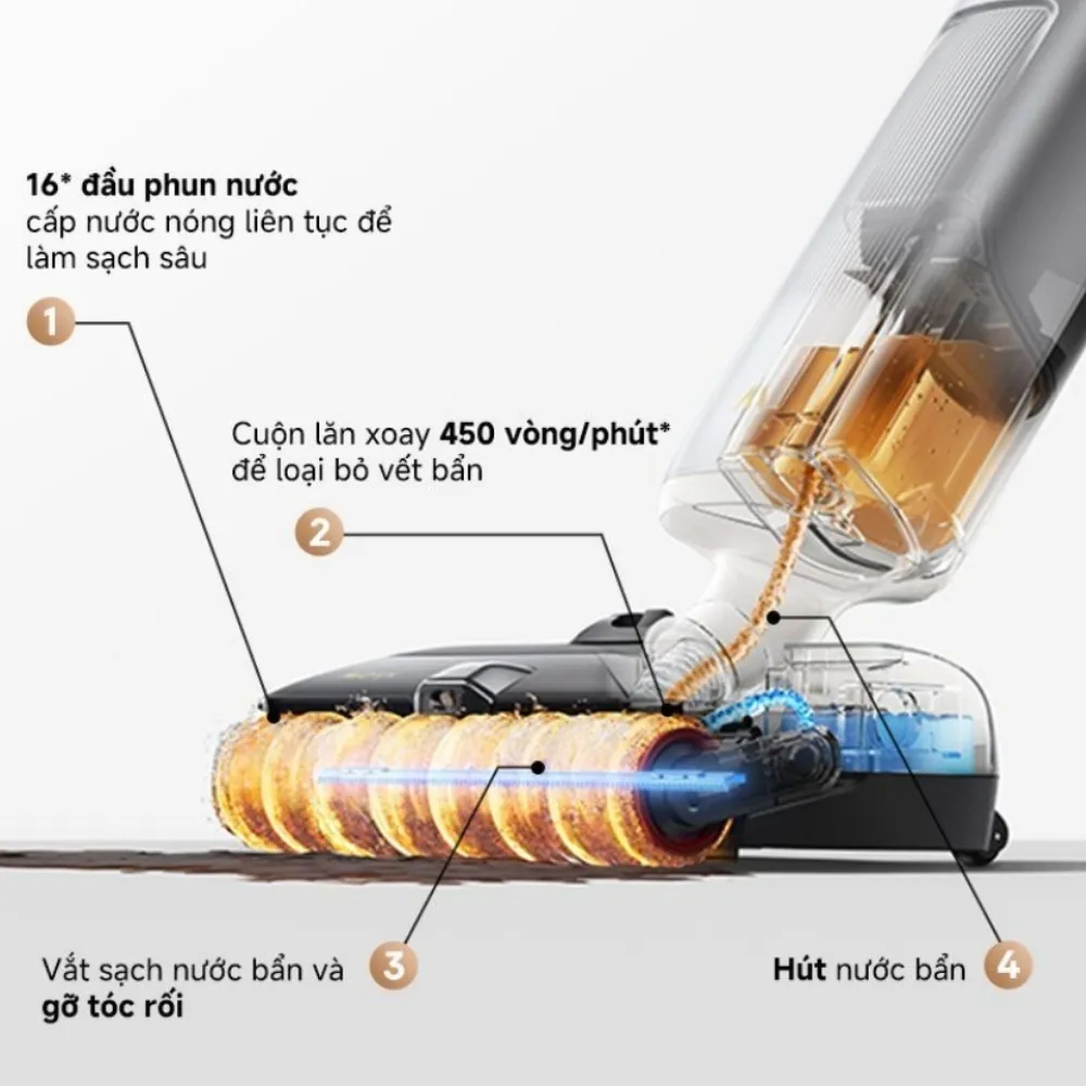 Máy Hút Bụi Lau Nhà Mova X4 Pro 16 Máy Hút Bụi Khô Và Ướt Mova X4 Pro - Akia Smart Home