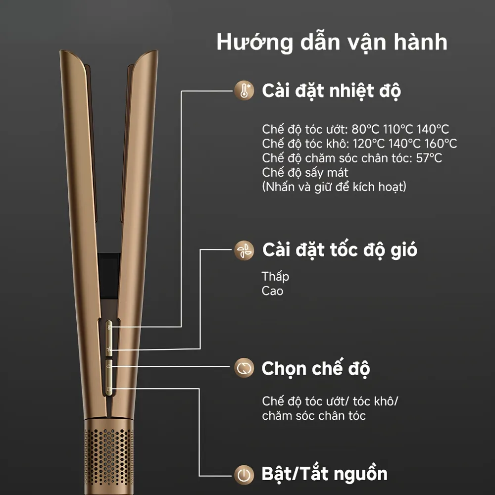 Máy Sấy Duỗi Tóc Dreame Aero Straight 17 Máy Sấy Duỗi Tóc Dreame Aero Straight - Akia Smart Home