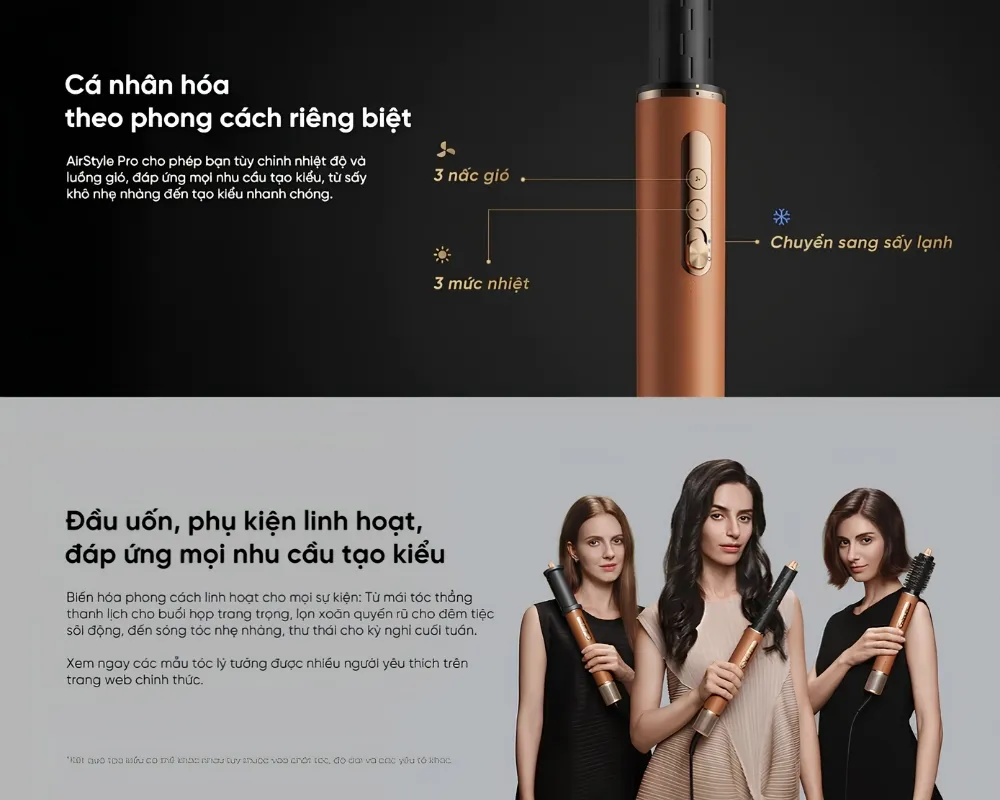 Máy Sấy Tóc Và Tạo Kiểu Dreame Airstyle Pro Đa Năng 7 Trong 1 11 Máy Sấy Tóc Và Tạo Kiểu Dreame Airstyle Pro Đa Năng 7 Trong 1 - Akia Smart Home