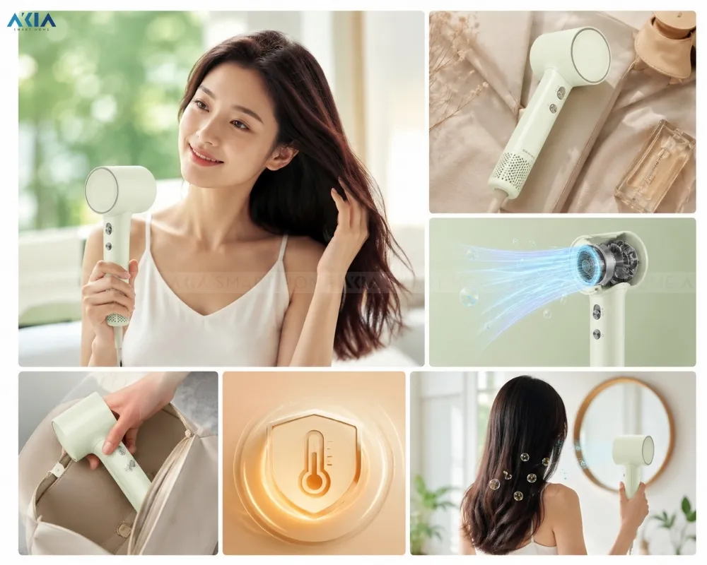 Máy Sấy Tóc Dreame Hair Mini 9 Máy Sấy Tóc Dreame Hair Mini - Akia Smart Home