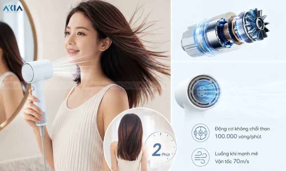 Máy Sấy Tóc Dreame Hair Mini 11 Máy Sấy Tóc Dreame Hair Mini - Akia Smart Home