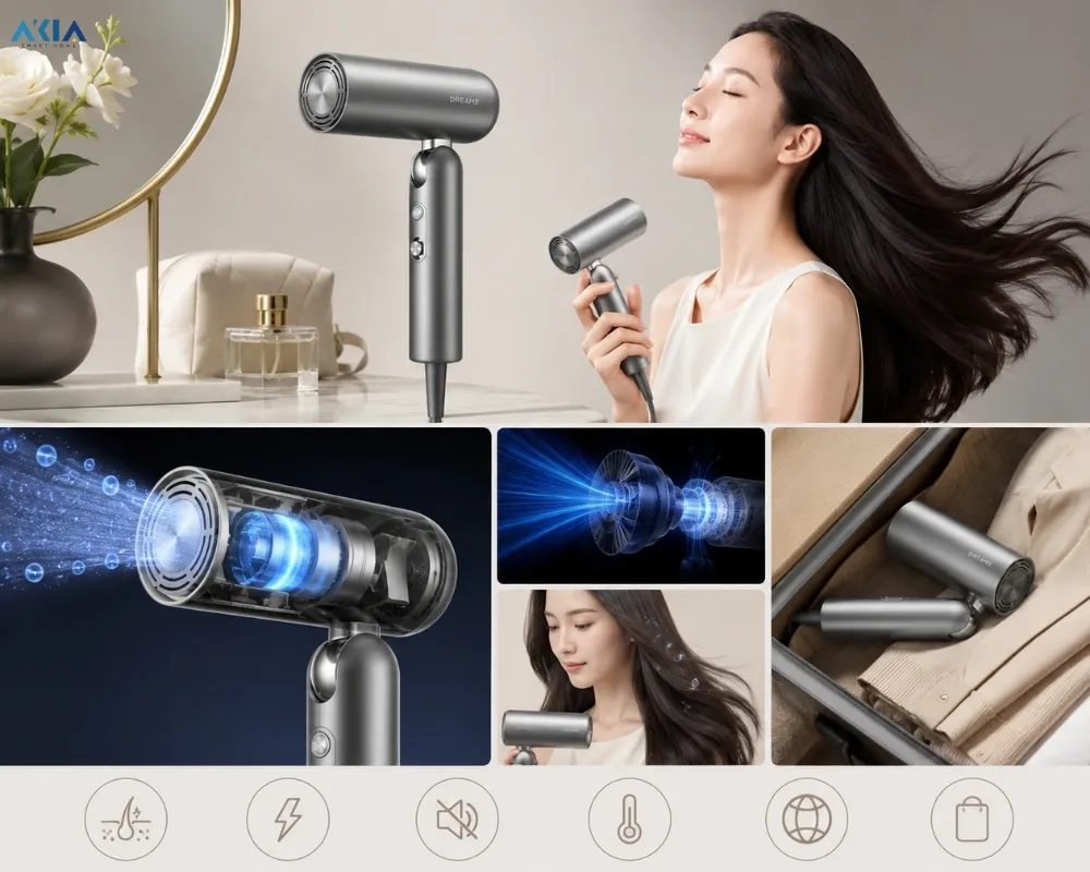 Máy Sấy Tóc Dreame Pocket Uni - Akia Smart Home