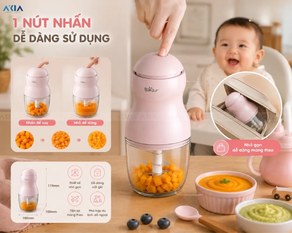 Máy Xay Ăn Dặm Bear Gr-B03V8 29 Máy Xay Ăn Dặm Bear Gr-B03V8 - Akia Smart Home