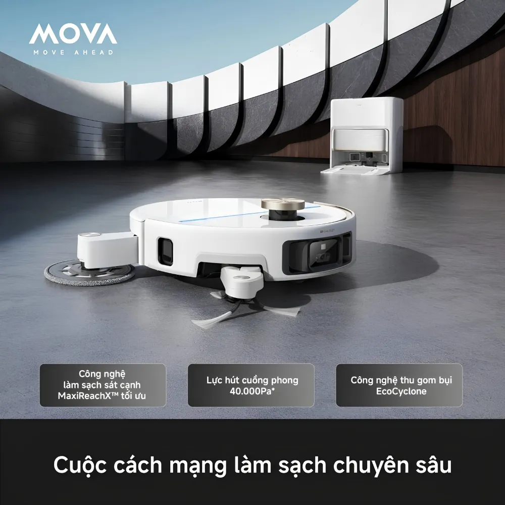 Robot Hút Bụi Lau Nhà Mova V70 Ultra Complete 11 Robot Hút Bụi Lau Nhà Mova V70 Ultra Complete - Akia Smart Home