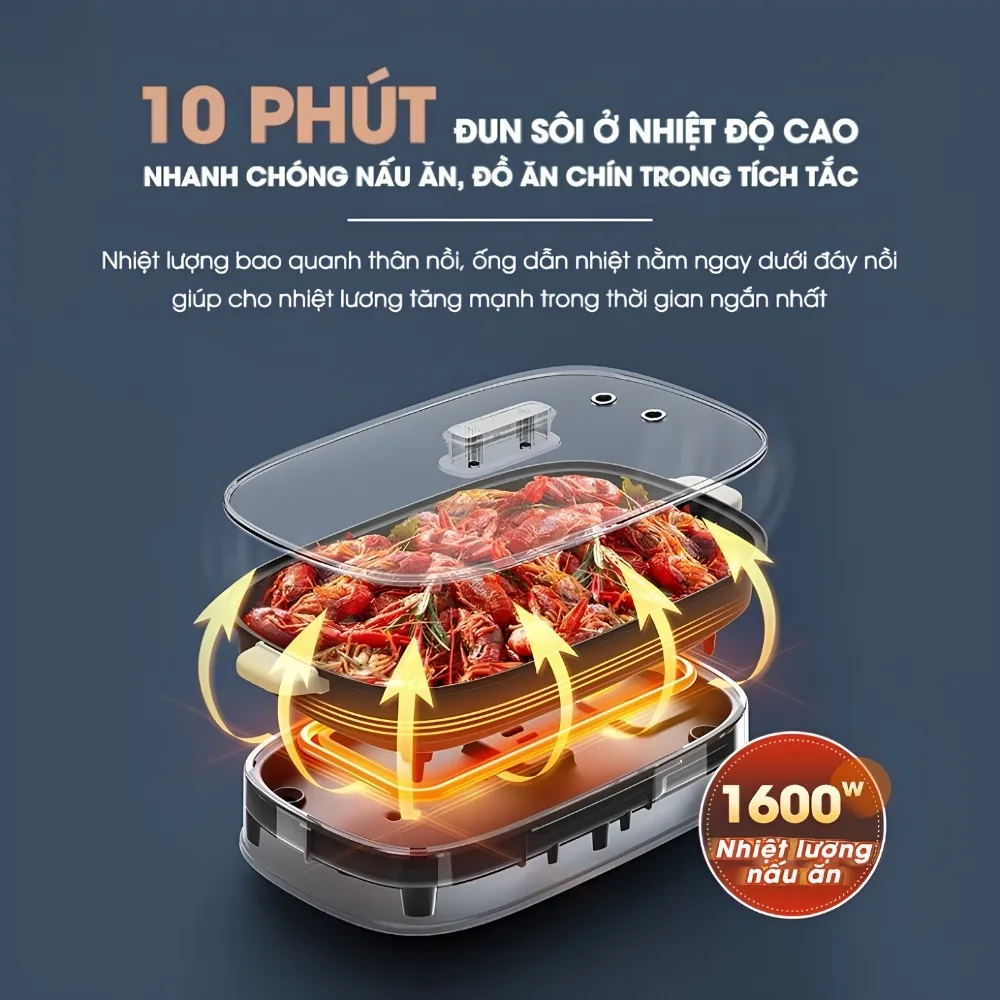 Nồi Lẩu Nướng Điện Bear Sb-Nl45K 13 Nồi Lẩu Nướng Bear Sb-Nl45K - Akia Smart Home