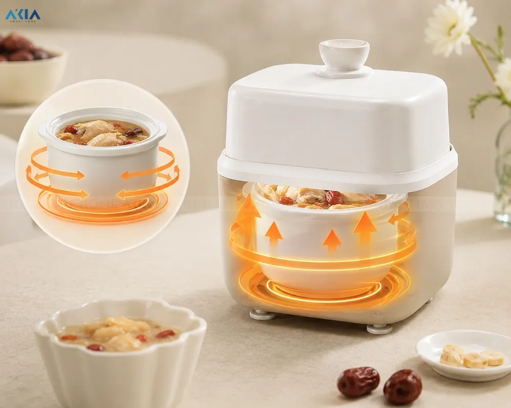 Nồi Nấu Chậm 0.8L Bear Sb-Nnc08 11 Nồi Nấu Chậm 0.8L Bear Sb-Nnc08 - Akia Smart Home