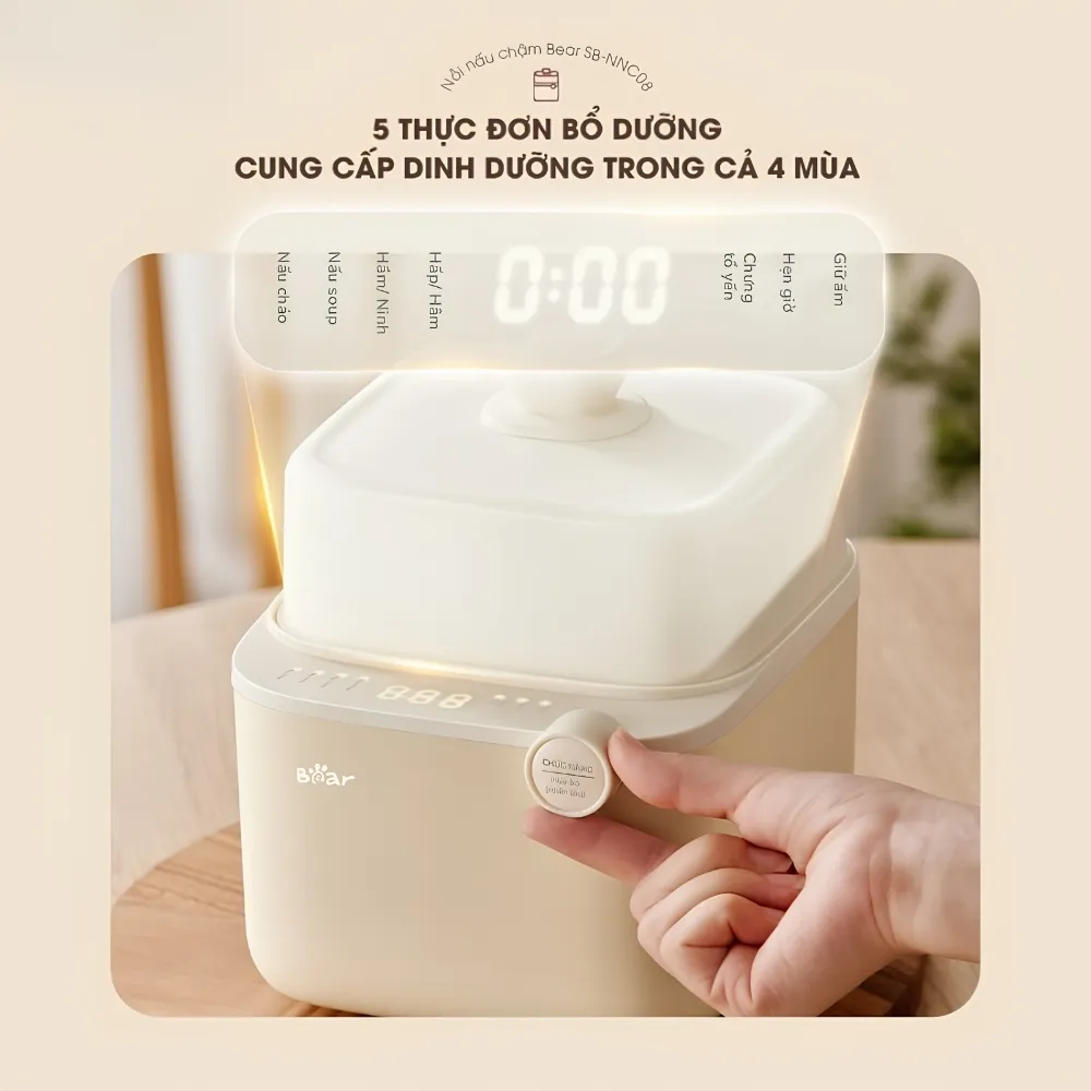 Nồi Nấu Chậm 0.8L Bear Sb-Nnc08 14 Nồi Nấu Chậm 0.8L Bear Sb-Nnc08 - Akia Smart Home