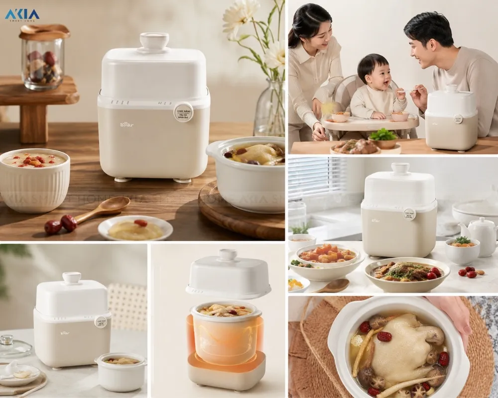 Nồi Nấu Chậm 0.8L Bear Sb-Nnc08 9 Nồi Nấu Chậm 0.8L Bear Sb-Nnc08 - Akia Smart Home