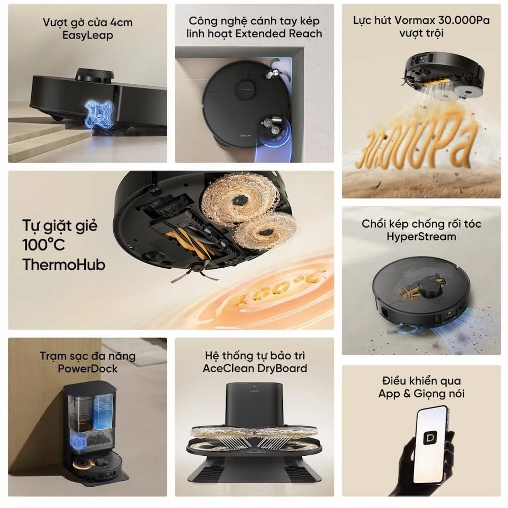 Robot Hút Bụi Lau Nhà Dreame L50S Pro Ultra 12 Robot Hút Bụi Lau Nhà Dreame L50S Pro Ultra - Akia Smart Home