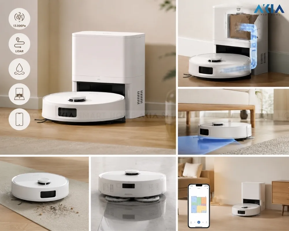 Robot Hút Bụi Lau Nhà Mova E20S Pro Plus 8 Robot Hút Bụi Lau Nhà Mova E20S Pro Plus - Akia Smart Home