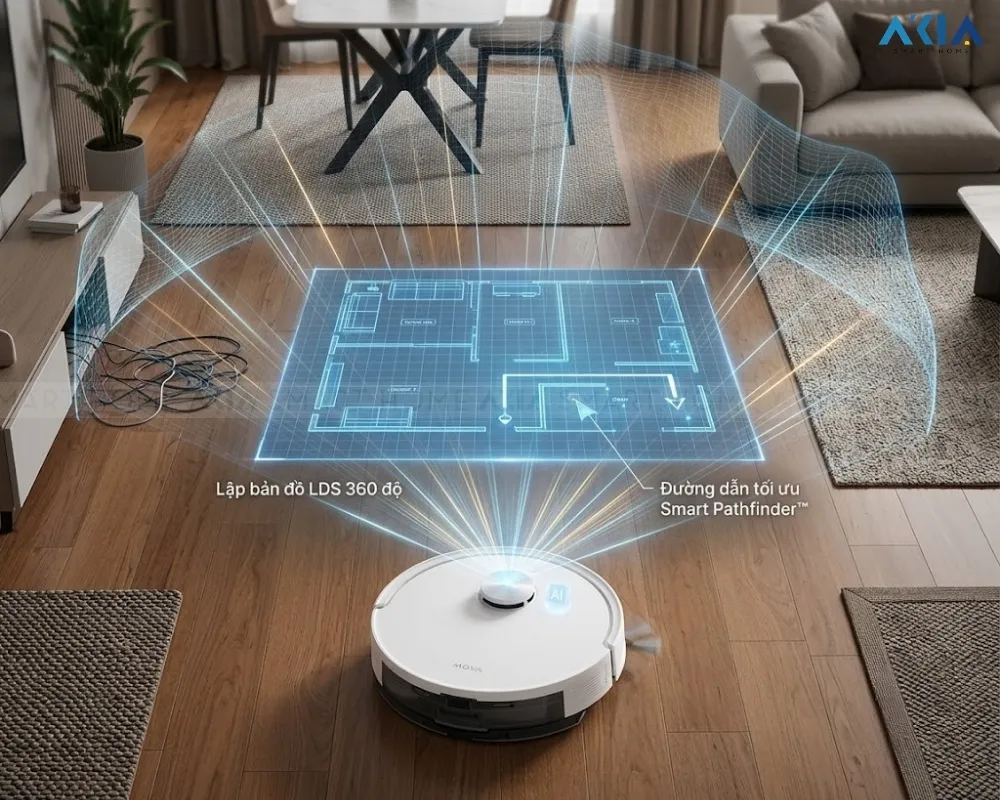 Robot Hút Bụi Lau Nhà Mova E20S Pro Plus 9 Robot Hút Bụi Lau Nhà Mova E20S Pro Plus - Akia Smart Home