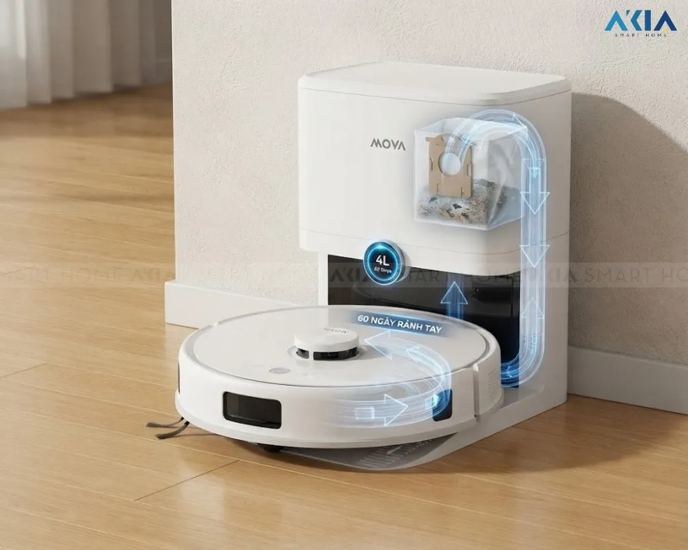 Robot Hút Bụi Lau Nhà Mova E20S Pro Plus 12 Robot Hút Bụi Lau Nhà Mova E20S Pro Plus - Akia Smart Home