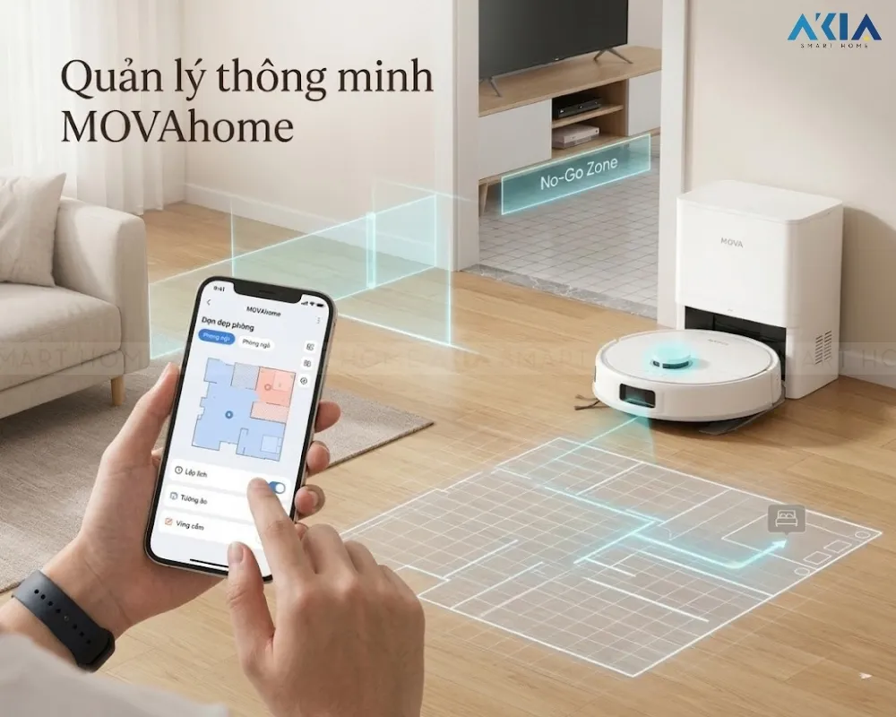 Robot Hút Bụi Lau Nhà Mova E20S Pro Plus 14 Robot Hút Bụi Lau Nhà Mova E20S Pro Plus - Akia Smart Home