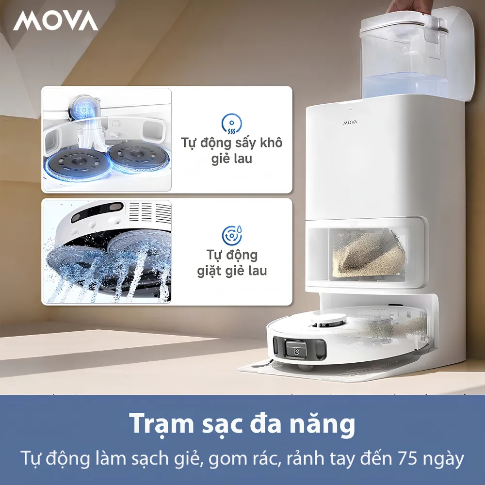 Robot Hút Bụi Lau Nhà Mova E30 Ultra 13 Robot Hút Bụi Lau Nhà Mova E30 Ultra - Akia Smart Home