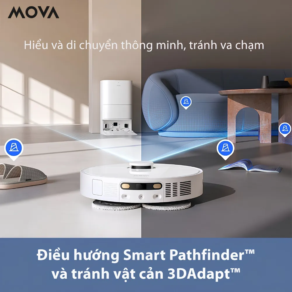 Robot Hút Bụi Lau Nhà Mova E30 Ultra 12 Robot Hút Bụi Lau Nhà Mova E30 Ultra - Akia Smart Home