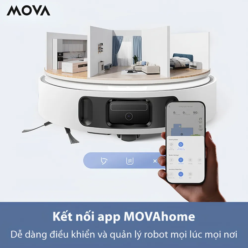 Robot Hút Bụi Lau Nhà Mova E30 Ultra 16 Robot Hút Bụi Lau Nhà Mova E30 Ultra - Akia Smart Home