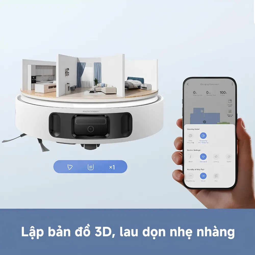 Robot Hút Bụi Lau Nhà Mova E40 Ultra 15 Robot Hút Bụi Lau Nhà Mova E40 Ultra - Akia Smart Home