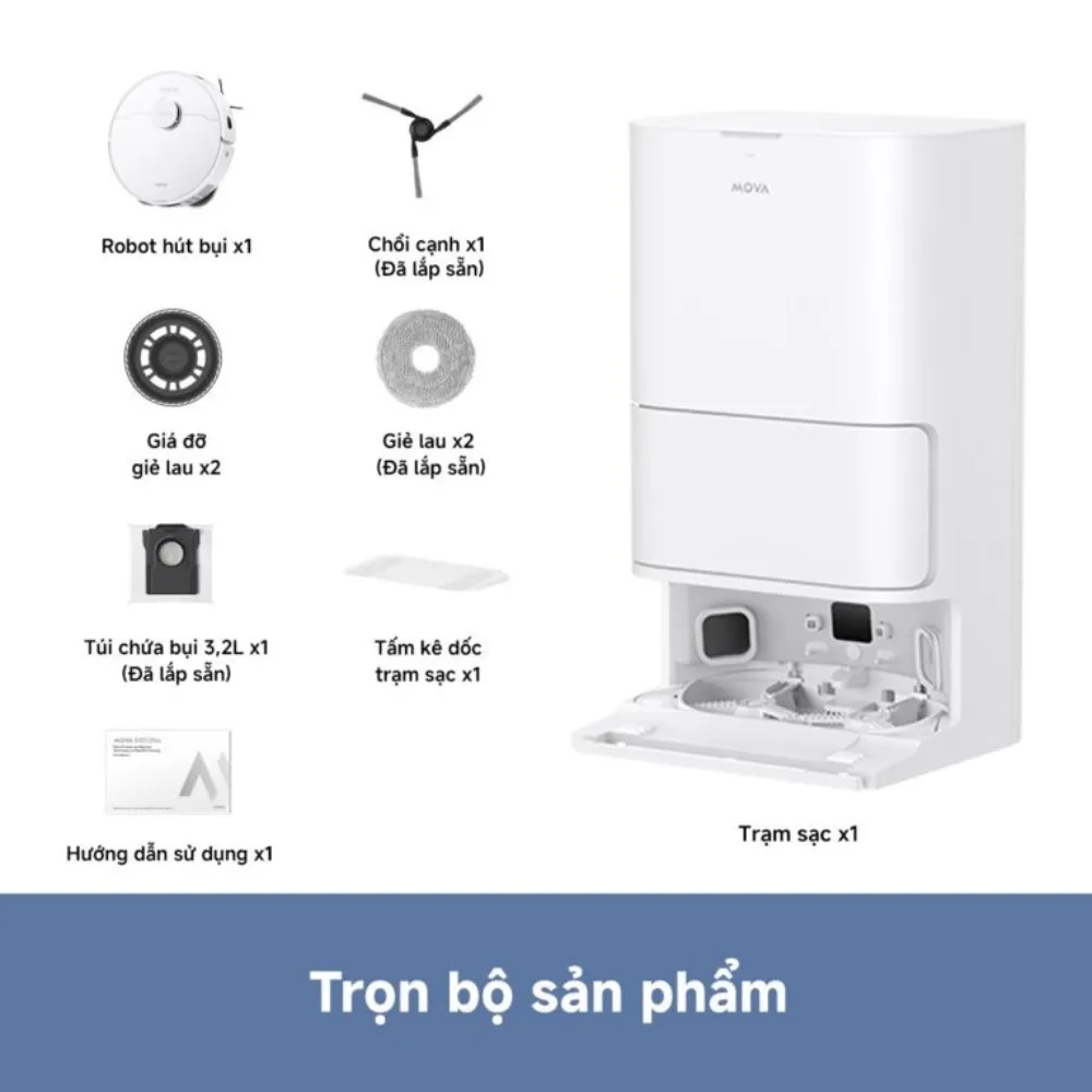 Robot Hút Bụi Lau Nhà Mova E40 Ultra 16 Robot Hút Bụi Lau Nhà Mova E40 Ultra - Akia Smart Home