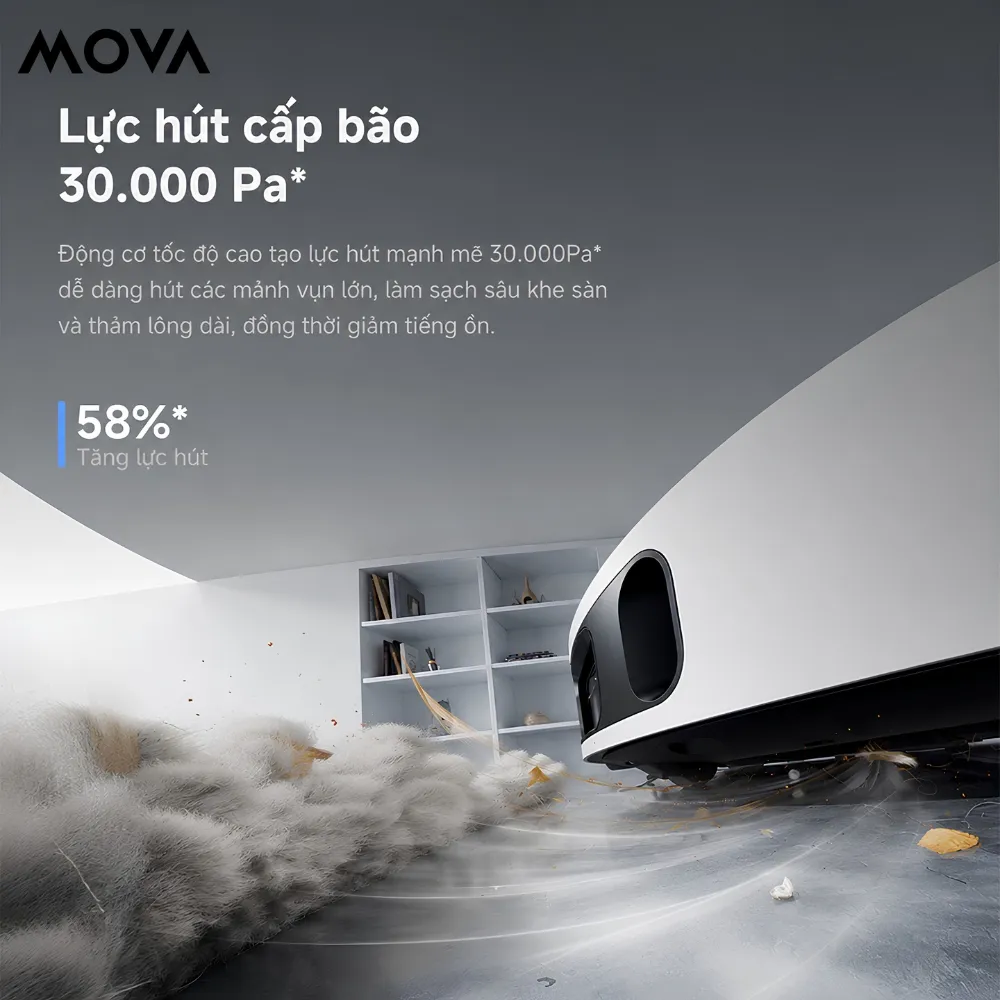 Robot Hút Bụi Lau Nhà Mova E50 Ultra 30 Robot Hút Bụi Lau Nhà Mova E50 Ultra - Akia Smart Home