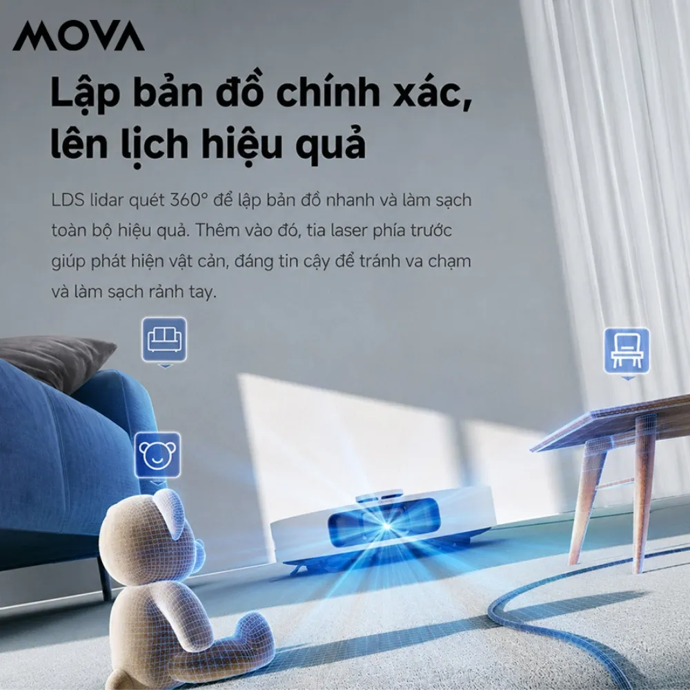 Robot Hút Bụi Lau Nhà Mova E50 Ultra 35 Robot Hút Bụi Lau Nhà Mova E50 Ultra - Akia Smart Home