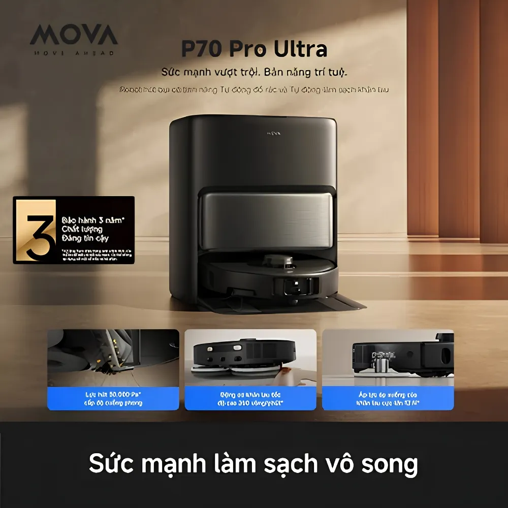 Robot Hút Bụi Lau Nhà Mova P70 Pro Ultra 11 Robot Hút Bụi Lau Nhà Mova P70 Pro Ultra - Akia Smart Home