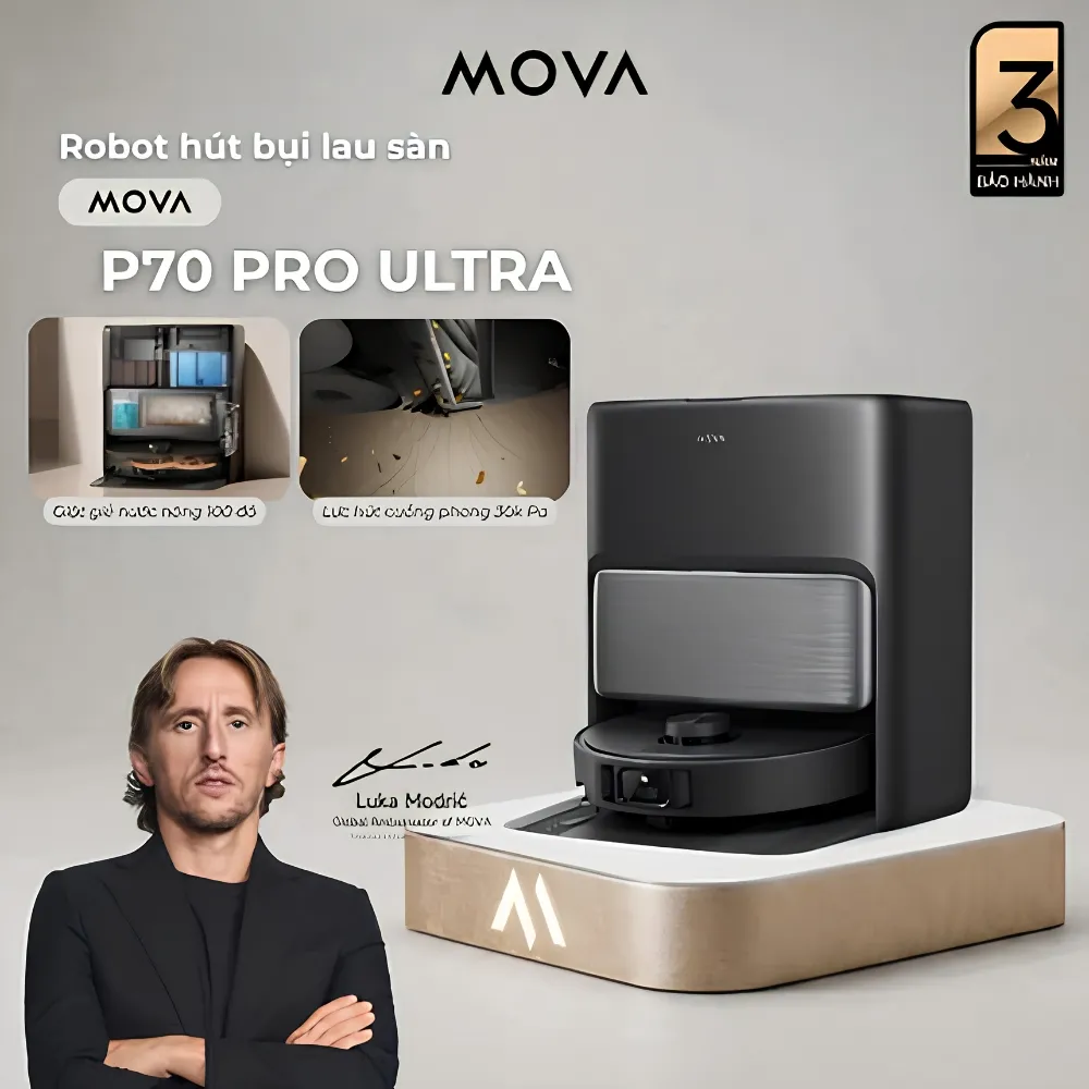 Robot Hút Bụi Lau Nhà Mova P70 Pro Ultra 10 Robot Hút Bụi Lau Nhà Mova P70 Pro Ultra - Akia Smart Home