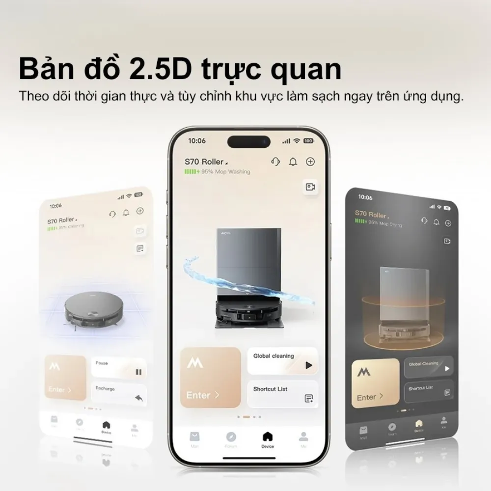 Robot Hút Bụi Lau Nhà Mova S70 Roller 20 Robot Hút Bụi Lau Nhà Mova S70 Roller - Akia Smart Home