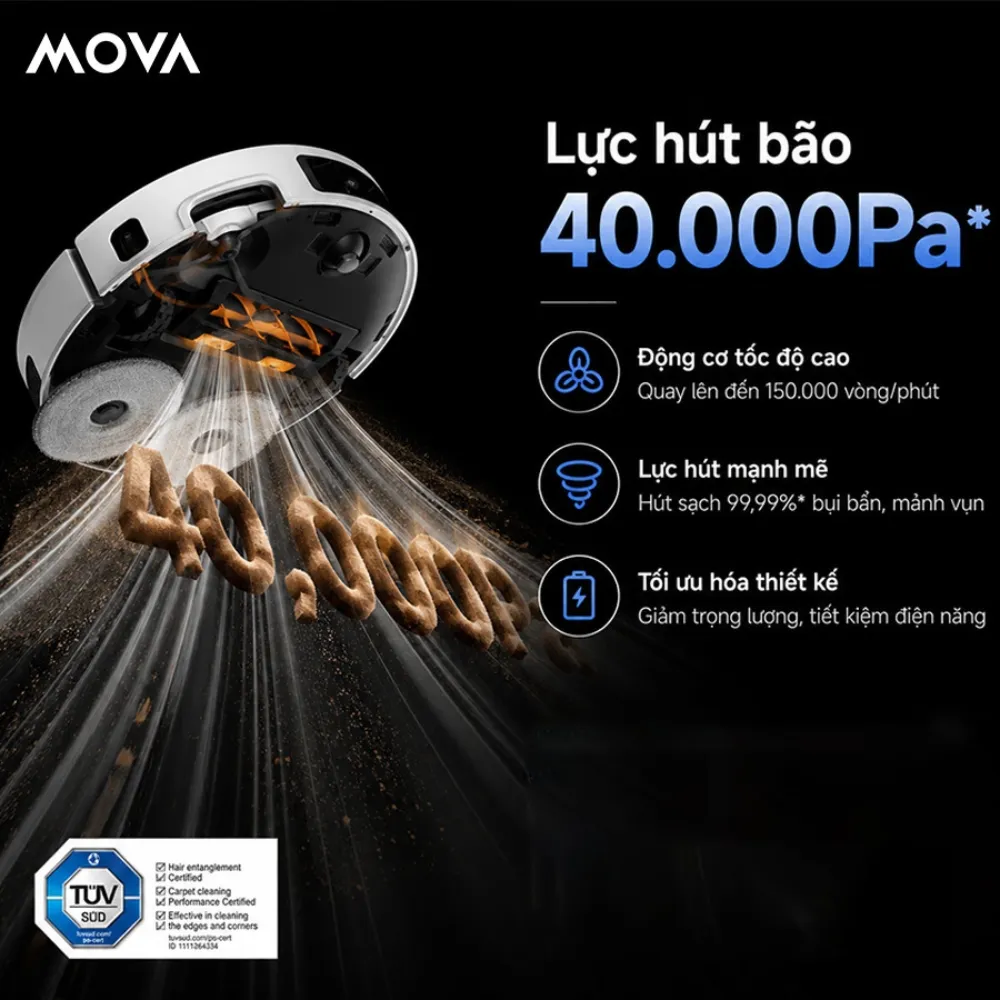 Robot Hút Bụi Lau Nhà Mova V70 Ultra Complete 16 Robot Hút Bụi Lau Nhà Mova V70 Ultra Complete - Akia Smart Home
