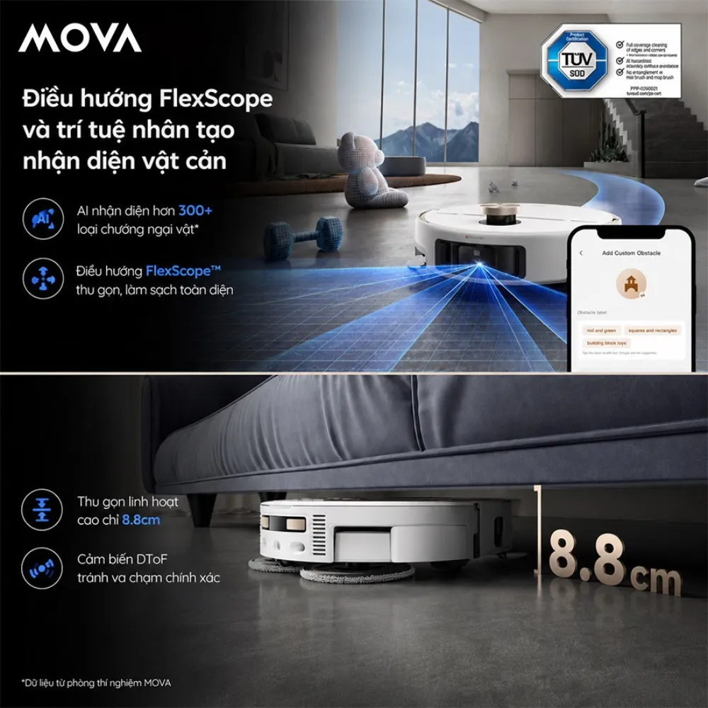 Robot Hút Bụi Lau Nhà Mova V70 Ultra Complete 19 Robot Hút Bụi Lau Nhà Mova V70 Ultra Complete - Akia Smart Home